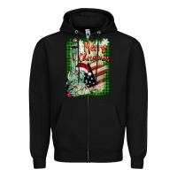 Black merry christmas  statue of liberty Zipper Hoodie - BarkalooDesign