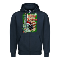 Navy merry christmas  statue of liberty Zipper Hoodie - BarkalooDesign