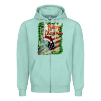 Seafoam merry christmas  statue of liberty Zipper Hoodie - BarkalooDesign