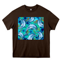 Chocolate Brown dolphin tumbler Heavy Core Tee - BarkalooDesign