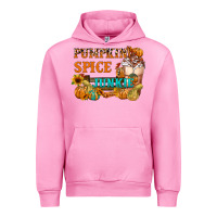 Fuchsia Pink Pumpkin Spice Junkie Urban Hoodie - FaDigitalArtStudio