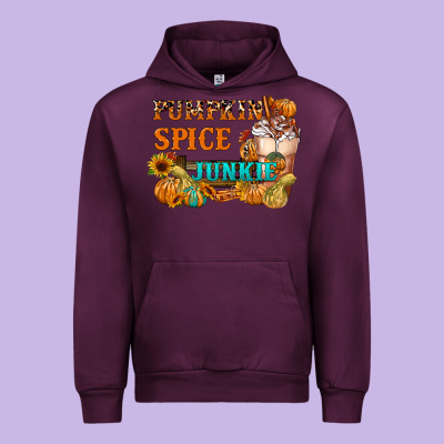 Pumpkin Spice Junkie Urban Hoodie Designed By Fadigitalartstudio
