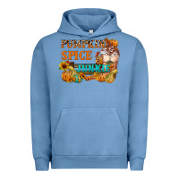 Pigment Pebble Blue Pumpkin Spice Junkie Urban Hoodie - FaDigitalArtStudio