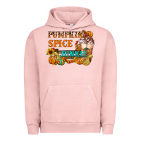 Pigment Salmon Pumpkin Spice Junkie Urban Hoodie - FaDigitalArtStudio