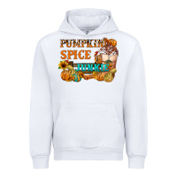 White Pumpkin Spice Junkie Urban Hoodie - FaDigitalArtStudio