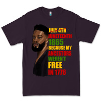 Plum juneteenth 1885 because my ancestors weren't free in 1776 black man Premium Tee - HRA Design Shop
