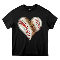 Black baseball heart Heavy Core Tee - HRA Design Shop