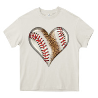 Cream baseball heart Heavy Core Tee - HRA Design Shop