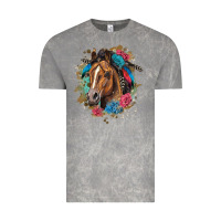 Cloud Rock quarter horse floral Vintage Tee - LillyAllenDesigns