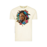 Vintage Arctic quarter horse floral Vintage Tee - LillyAllenDesigns