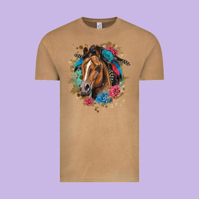 Quarter Horse Floral Vintage Tee Designed By Lillyallendesigns