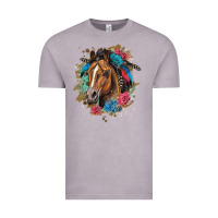Vintage Zinc quarter horse floral Vintage Tee - LillyAllenDesigns