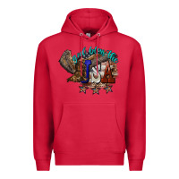 Cardinal God bless the USA Eagle 4th of july Premium Hoodie - HowdyJamesFarm