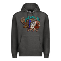 Charcoal Heather God bless the USA Eagle 4th of july Premium Hoodie - HowdyJamesFarm