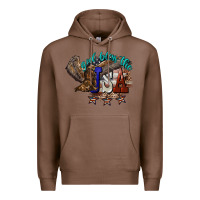 Chestnut God bless the USA Eagle 4th of july Premium Hoodie - HowdyJamesFarm