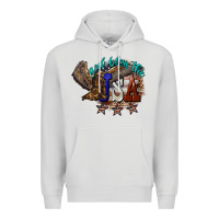 Dove Grey God bless the USA Eagle 4th of july Premium Hoodie - HowdyJamesFarm