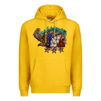 Lemon God bless the USA Eagle 4th of july Premium Hoodie - HowdyJamesFarm