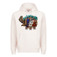 Pale Pink God bless the USA Eagle 4th of july Premium Hoodie - HowdyJamesFarm