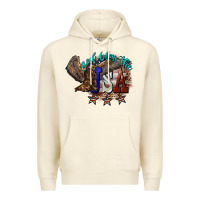 Sandshell God bless the USA Eagle 4th of july Premium Hoodie - HowdyJamesFarm