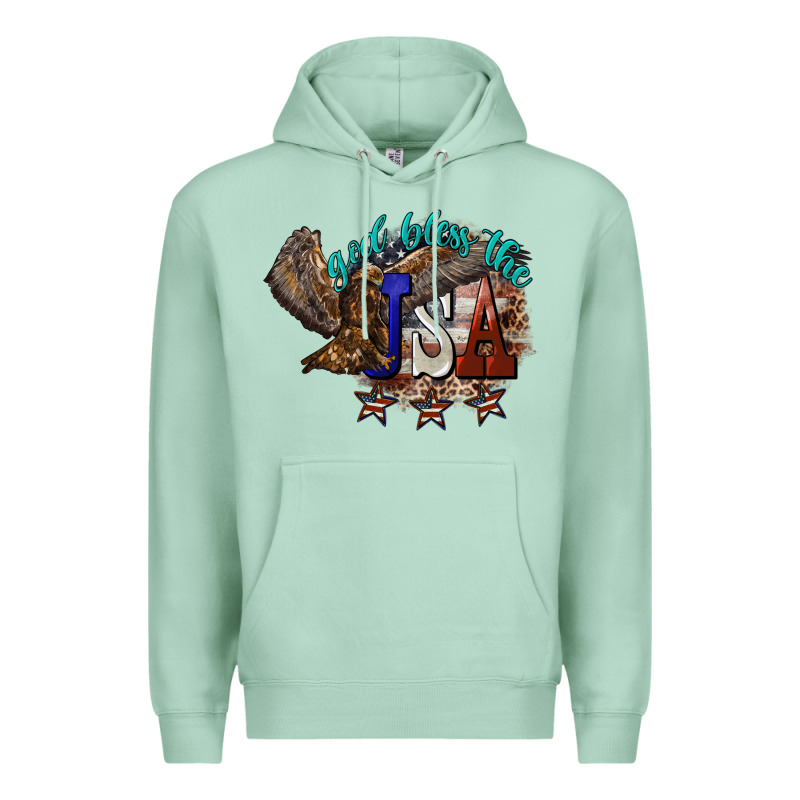 God Bless The Usa Eagle 4th Of July Premium Hoodie by HowdyJamesFarm | Teevron