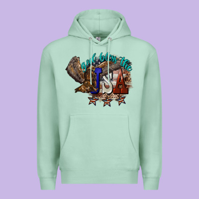 God Bless The Usa Eagle 4th Of July Premium Hoodie Designed By Howdyjamesfarm
