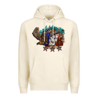 Tofu God bless the USA Eagle 4th of july Premium Hoodie - HowdyJamesFarm