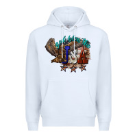 White God bless the USA Eagle 4th of july Premium Hoodie - HowdyJamesFarm