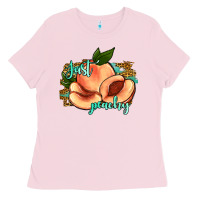 Bubblegum Pink just peachy 2 Ladies Tee - JahusDesignShop