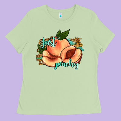 Just Peachy 2 Ladies Tee Designed By Jahusdesignshop