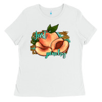 White just peachy 2 Ladies Tee - JahusDesignShop