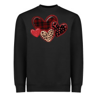 Black leopard hearts Heavyweight Sweatshirt - MaliasSmallBusiness