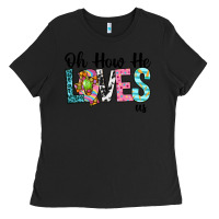 Black Oh how he loves us Ladies Tee - Neo Western