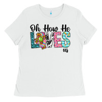 White Oh how he loves us Ladies Tee - Neo Western