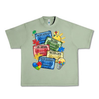 Oil Green autism cassette tapes Urban Heavy Tee - MaliasSmallBusiness