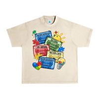 Sandshell autism cassette tapes Urban Heavy Tee - MaliasSmallBusiness