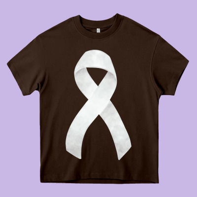 Lung Cancer Ribbon Fa Element Heavy Core Tee Designed By Fadigitalartstudio