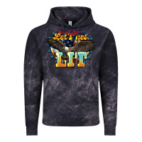 Cloud Black lets get lit america eagle Vintage Hoodie - NancyCooperArtShop