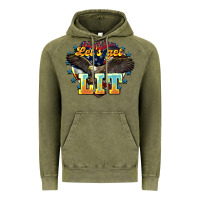 Vintage Olive lets get lit america eagle Vintage Hoodie - NancyCooperArtShop