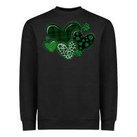 Black leopard hearts st patricks day Heavyweight Sweatshirt - MaliasSmallBusiness