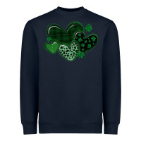 Navy leopard hearts st patricks day Heavyweight Sweatshirt - MaliasSmallBusiness