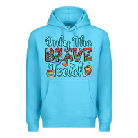 Ocean Blue only the brave teach Premium Hoodie - JahusDesignShop