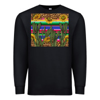 Black western desert with leopard and sunflowers tumbler tbs Premium Sweatshirt - TumblerDesignByShophia