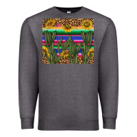 Charcoal Heather western desert with leopard and sunflowers tumbler tbs Premium Sweatshirt - TumblerDesignByShophia