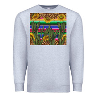 Heather Grey western desert with leopard and sunflowers tumbler tbs Premium Sweatshirt - TumblerDesignByShophia