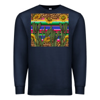 Navy western desert with leopard and sunflowers tumbler tbs Premium Sweatshirt - TumblerDesignByShophia