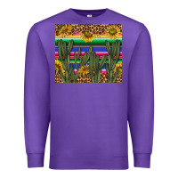 Purple western desert with leopard and sunflowers tumbler tbs Premium Sweatshirt - TumblerDesignByShophia