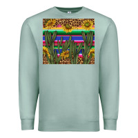 Seafoam western desert with leopard and sunflowers tumbler tbs Premium Sweatshirt - TumblerDesignByShophia
