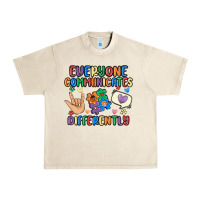 Sandshell everyone communicates differently Urban Heavy Tee - MaliasSmallBusiness