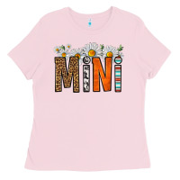 Bubblegum Pink western daisies mini Ladies Tee - HRA Design Shop