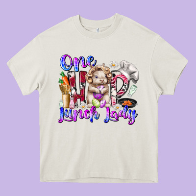 One Hop Lunch Day Heavy Core Tee Designed By Racoondesign